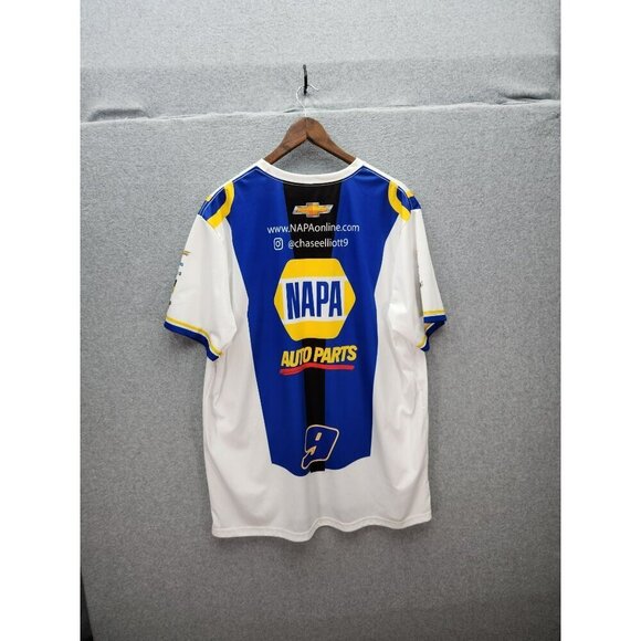 Hendrick Motorsports NAPA Auto Parts Racing T-Shirt 2XL White & Blue Polyester M - Picture 4 of 5